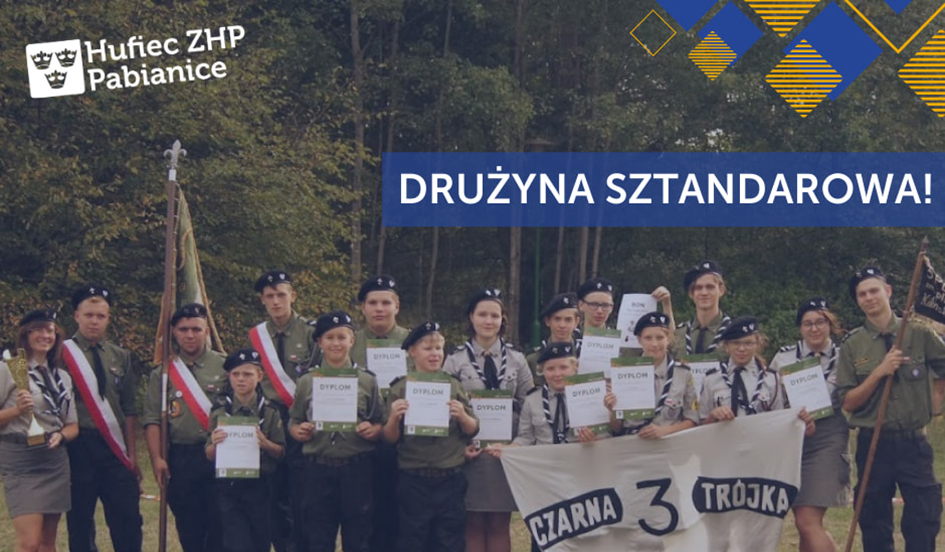 3. PDH „Czarna Trójka” drużyną sztandarową Hufca ZHP Pabianice