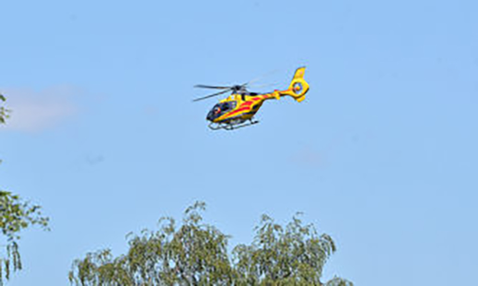 34-latek przetransportowany helikopterem do szpitala