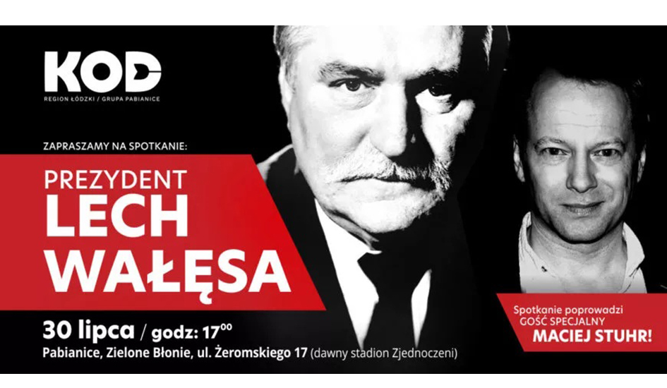 Jutro Lech Wałęsa przyjedzie do Pabianic