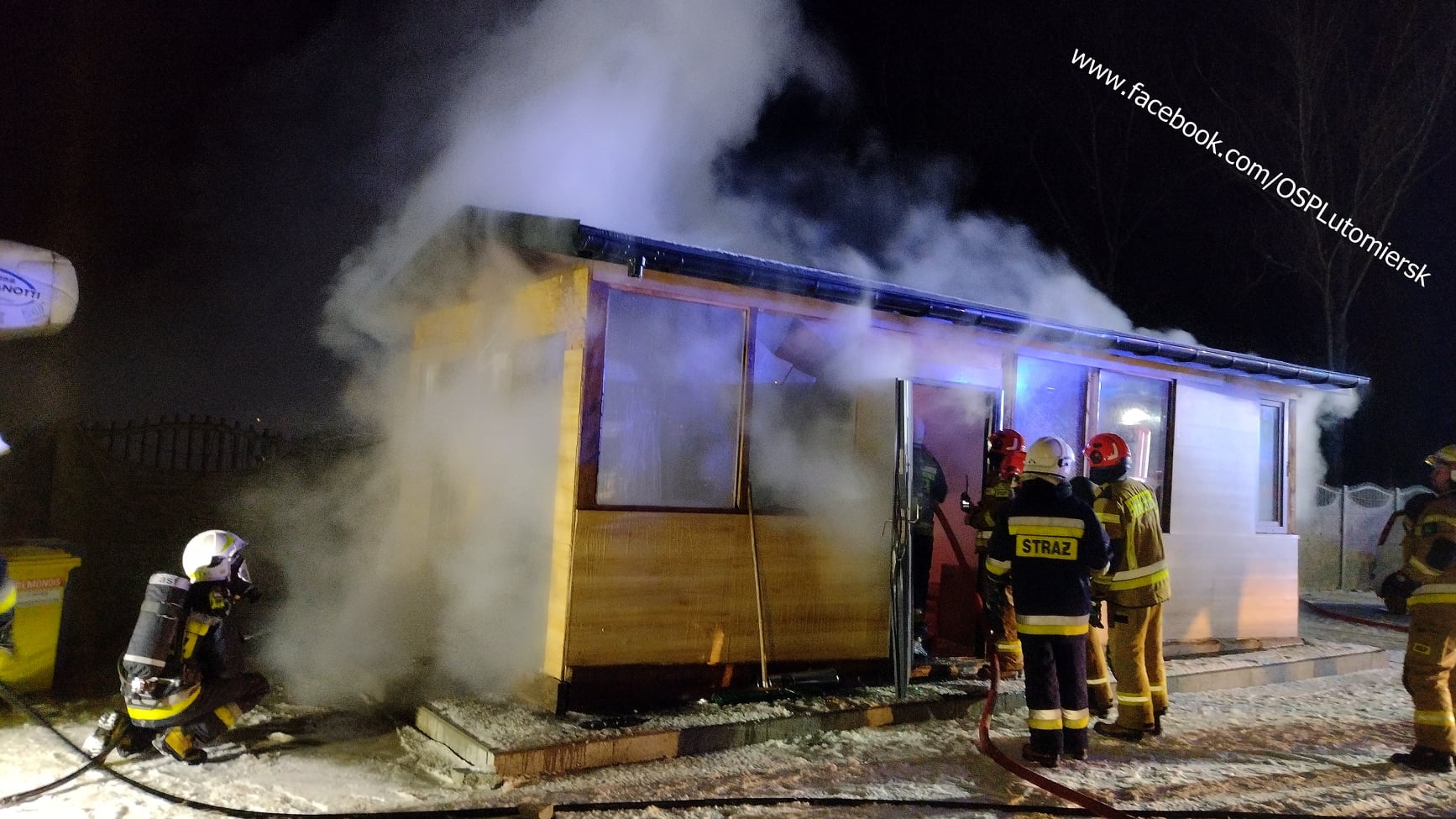 Pożar budynku na Lutomierskiej
