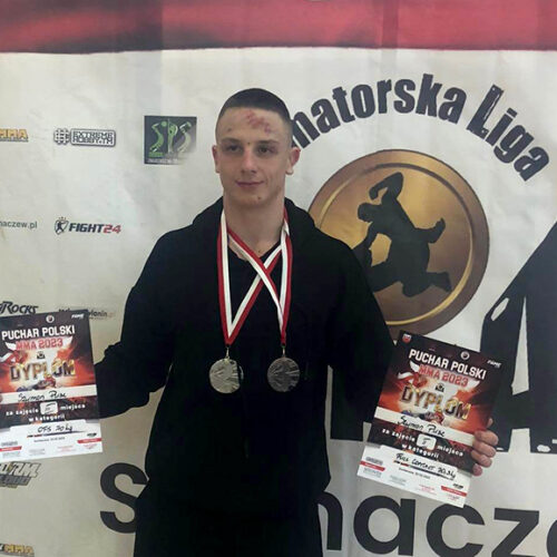 Szymon Pusz z brązem i srebrem Pucharu Polski MMA