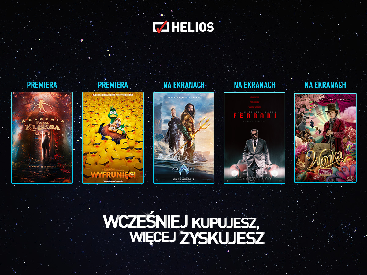 Nowy rok i nowe, porywające filmy w kinie Helios w Pabianicach