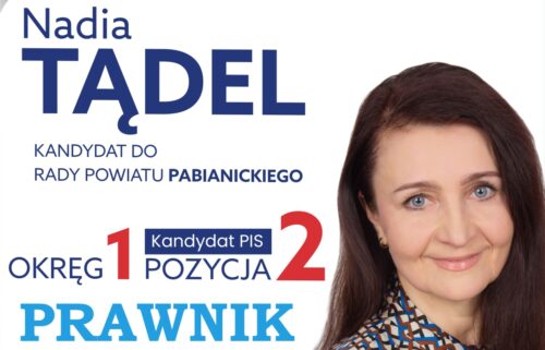 Nadia Tądel – kandydatka do Rady Powiatu Pabianickiego